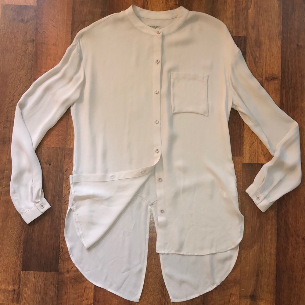 ‼️Silk Button Down Blouse Top